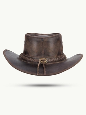 Billede af Scippis Lyndon læderhat, Mørkebrun, bagfra