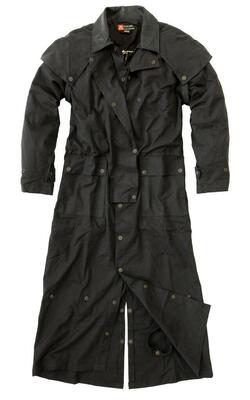 Kakadu Oilskin - Longrider Drovers coat med termofor, sort