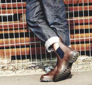Korte støvler med eleastikside - Jackaroo boots, Brown/Navy, modelbillede