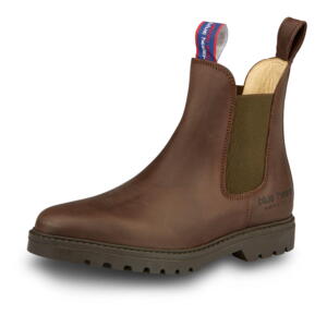 Korte støvler med eleastikside - Jackaroo boots, Brown/Khaki, forfra