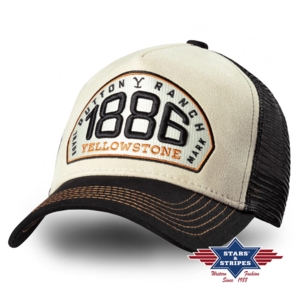 Billede af Stars & Stripes, Yellowstone Trucker Cap 09, light beige/black