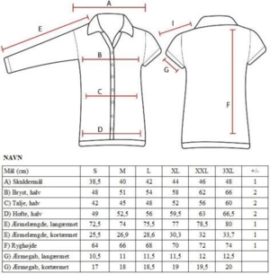 Billede af Avery, kortærmet westernskjorte, måleskema