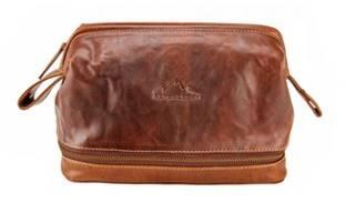 Billede af Lago di Como toilettaske / Vanity Bag i cognac