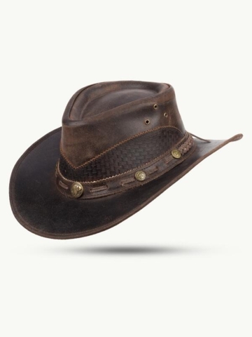 Billede af Scippis Lyndon læderhat, Mørkebrun