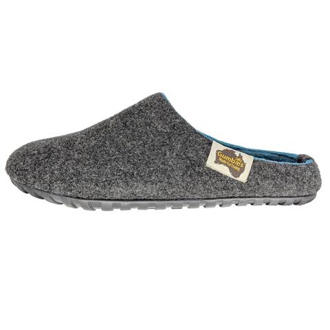 Outback Slipper - Charcoal & Turquoise
Side