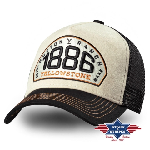 Billede af Stars & Stripes, Yellowstone Trucker Cap 09, light beige/black