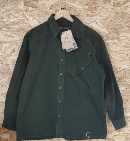 Kakadu herreskjorte, Gunn-worn, olive, 100% bomuld, str. L