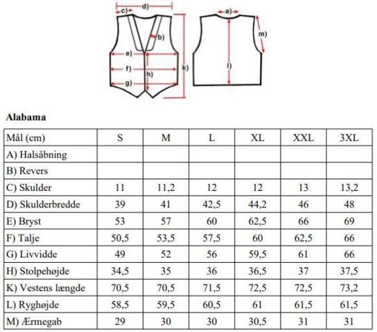 2. sort. Alabama ruskindsvest, Brun. MANGLER EN KNAP!