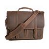 Briefcase Ohio - olieret nubuck læder, Coffee Brown
