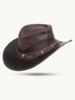 Billede af Scippis Lyndon læderhat, Mørkebrun