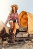 Modelfoto af Western dameskjorte Tammy