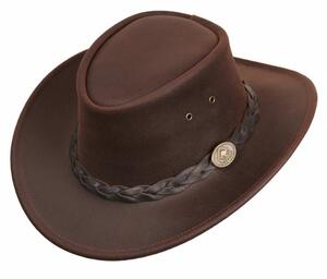 Scippis, Bushman hat i brun eller sort olieret okselæder