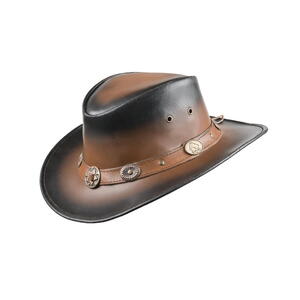 Scippis, Tombstone cowboyhat, 100% okselæder, brun stonewash