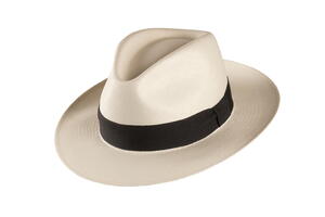 Scippis, Classic Panama Hat, hvid i 100% Paja Toquilla strå med et mørkt hattebånd