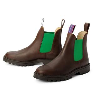 Blue Heeler, Jackaroo, Chelsea læderstøvler, Brown/Green