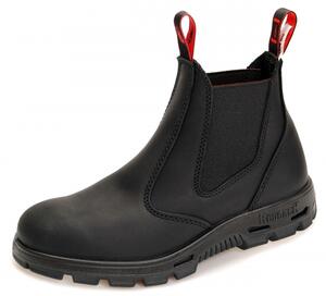 Redback, Chelsea læder boot, BUSBBK sikkerhedsstøvle (sort med sort sål)