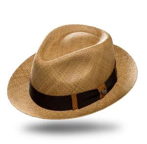 *UDGÅR* KUN FÅ TILBAGE! Kastori, Silas, Klassisk Panama hat, 100% Toquilla strå, tobacco-farvet