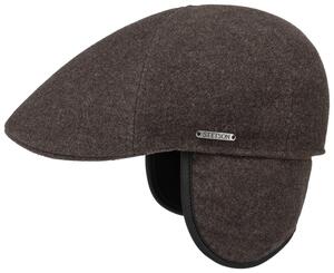 Stetson Flat cap med øreklap, Texas Wool/Cashmere, brown