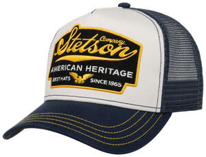 Stetson Trucker Cap, American Heritage, blue/beige