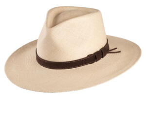 Scippis, Siero Panama hat i100% Paja Toquilla, Natur med mørkebrunt hattebånd
