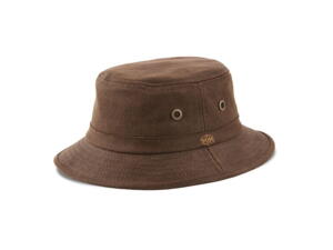 *UDGÅR* - KUN XL TILBAGE! MJM, Bucket Hat - Faux Suede i brun med SPF50+ solbeskyttelse