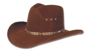 Stars & Stripes, Kansas Western Hat, Brun, imiteret filt