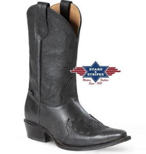 Western Boot No. 50 Black Flame