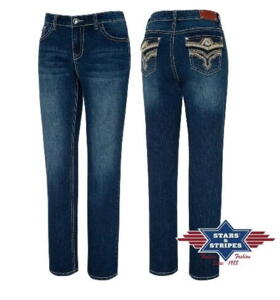 Stars & Stripes, Diamond Bootcut Western Ladies Jeans, benlængde 33"-35"