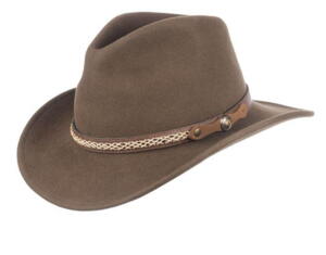 Scippis, Sandstone western hat, 100% uldfilt, brun