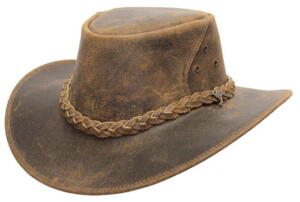 Kakadu Traders Australia, Outbacker- en rustik læderhat i brun