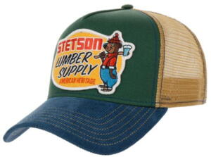 Stetson Trucker Cap, Lumber Supply, blue/green