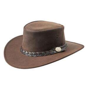 MJM, Aussie Bush, squashable hat af ægte ko-læder