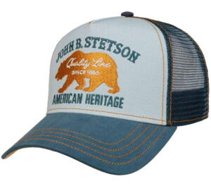 Stetson Trucker Cap, American Heritage, Bear-blue
