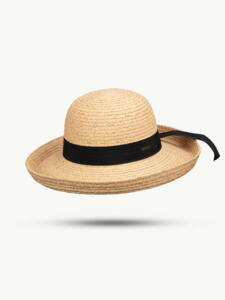 Scippis, Nirina sommerhat i strå, med forlænget sort hattebånd