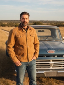 Scippis, Canvas Jacket, Tobacco, forvasket canvas uden for i 100% bomuld og læderbesætning på kraven