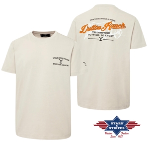 Stars & Stripes, Yellowstone T-Shirt, So wild So Angry, Beige