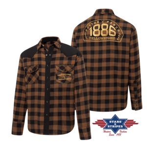 Stars & Stripes, Yellowstone herreskjorte, 1886, brunternet