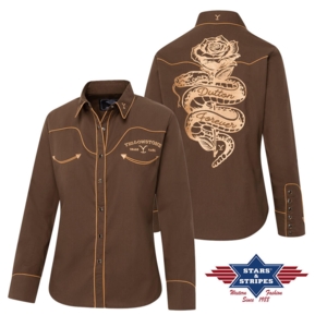 Stars & Stripes, Yellowstone dameskjorte, Dutton Forever, Brun