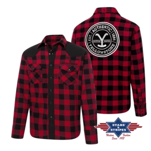 Stars & Stripes, Yellowstone herreskjorte, Authentic, rødternet