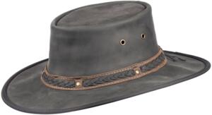 Scippis, Barmah Squashy Bronco Cooper foldbar hat i tan, brun eller sort okselæder